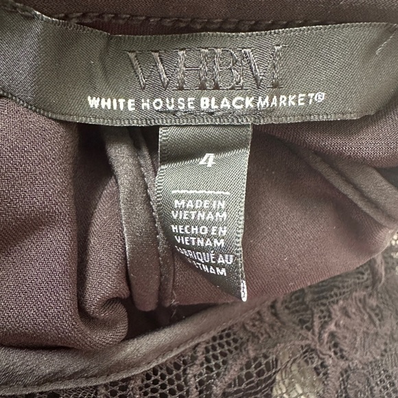 White House Black Market black lace top size 4 - Picture 2 of 5